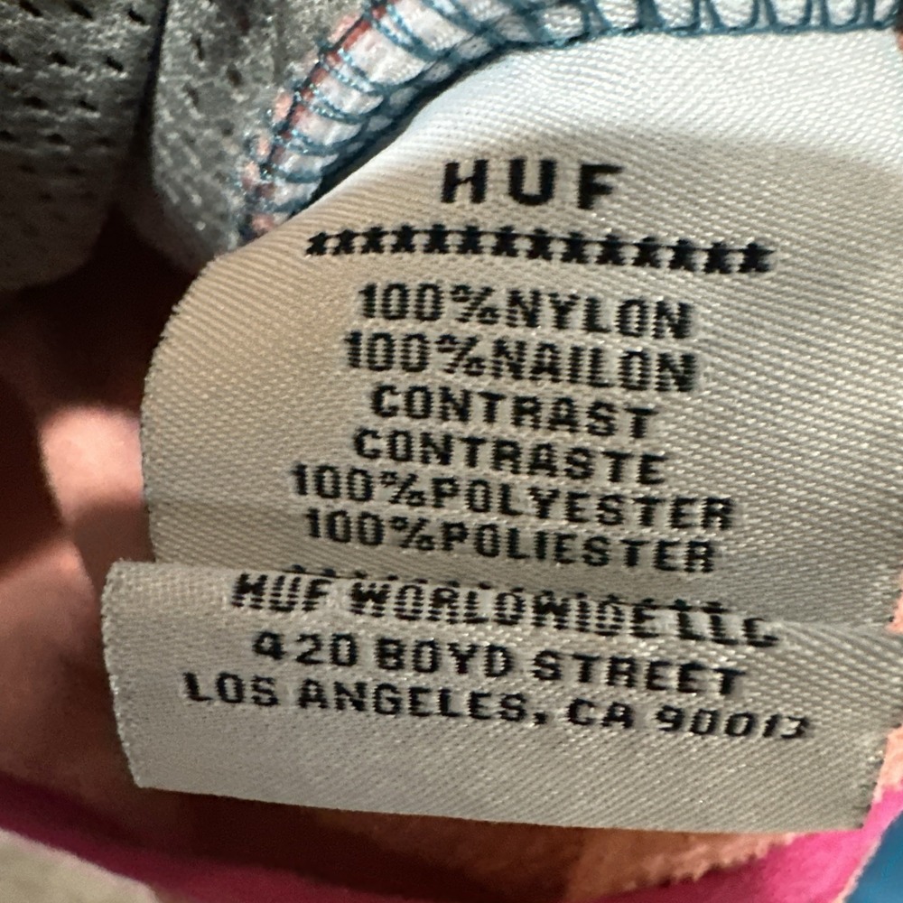 HUF Muir Pullover Hooded Fleece Jacket Size L Color Block 1/4 Zip - Picture 5 of 7